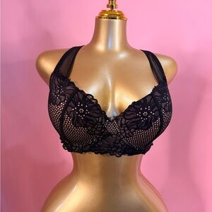 Adore Me Black Lace Bra 38DD